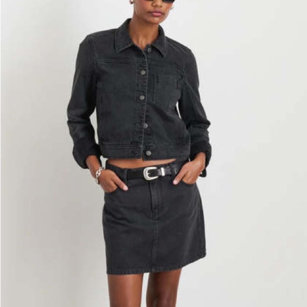 Alex mill denim jacket and skirt set